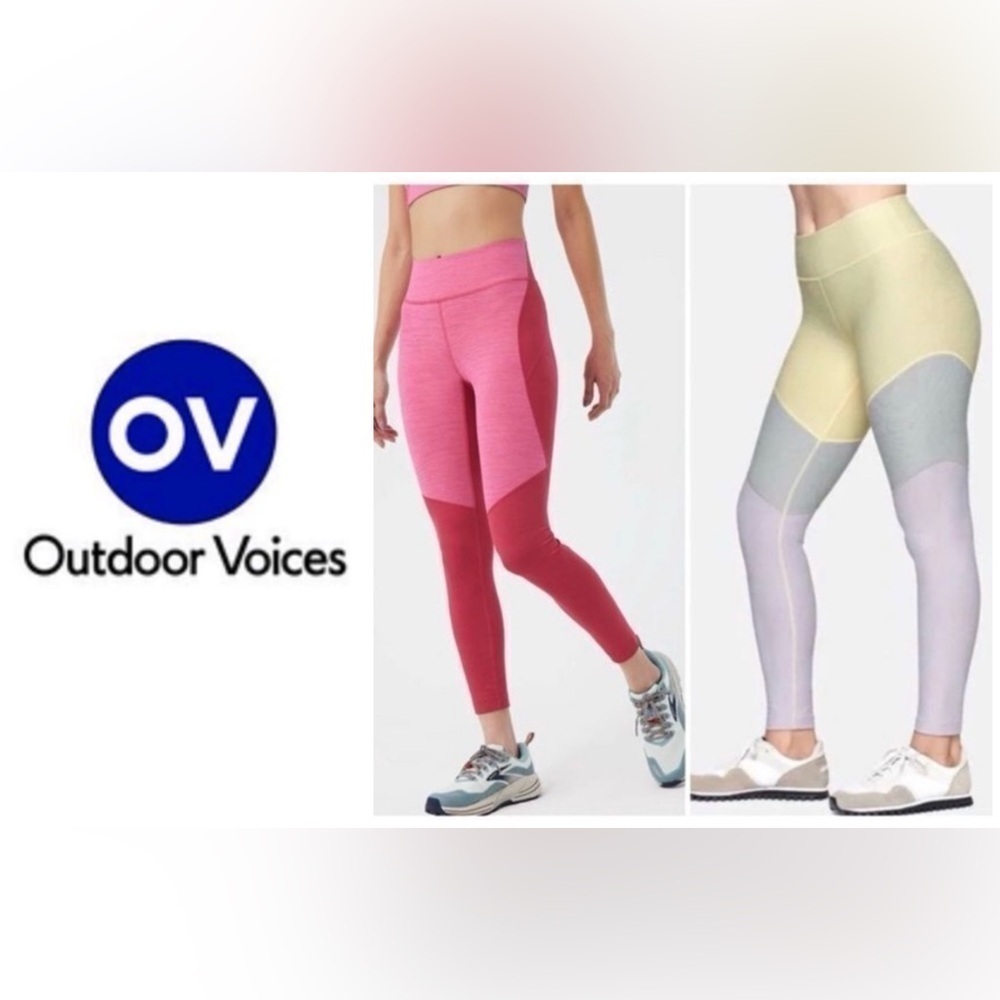 Outdoor Voices Tech Sweat Core 7/8 Leggings Bundle- Size Small